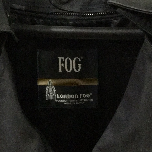 London Fog Mens Black Lined Trench Coat Size 42 Regular - Picture 2 of 11